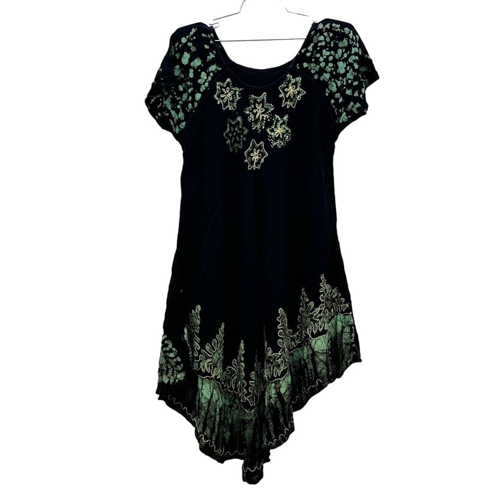 Vintage batik embroidered dress